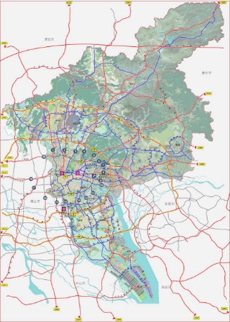 广州市（十区）道路系统深化